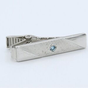 💙 Vintage Silver Gemmed Tie Tack